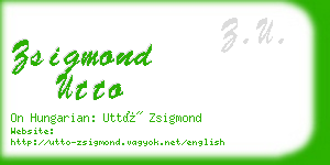 zsigmond utto business card